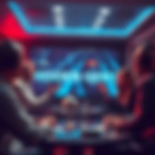 Group of people sharing hidden gem topics like exorcisms and UFOs during a lively discussion.